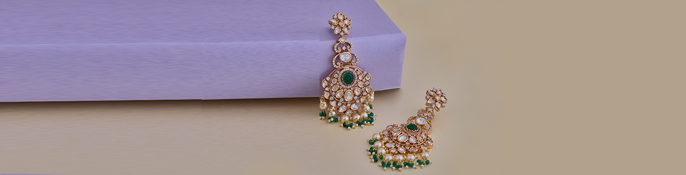 kundan earrings, balis & studs