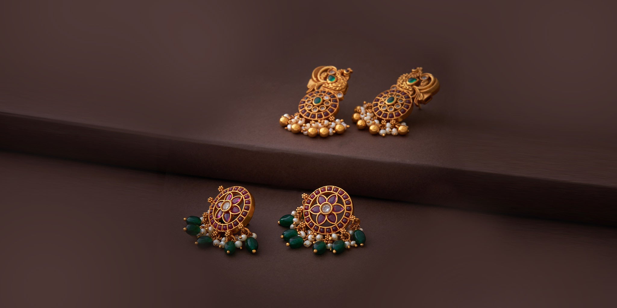 Silver Temple Earrings