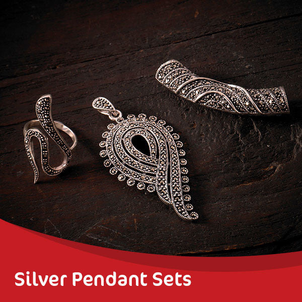 Pure 92.5 silver pendant sets for women 