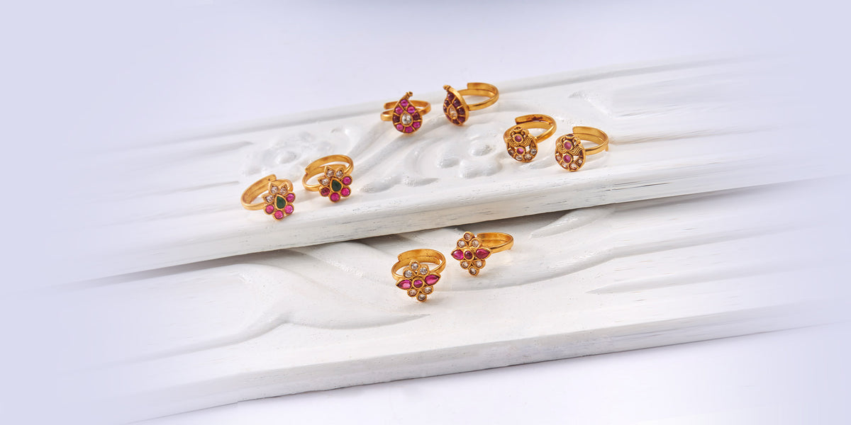 Indian Toe Rings Designs Online for Women