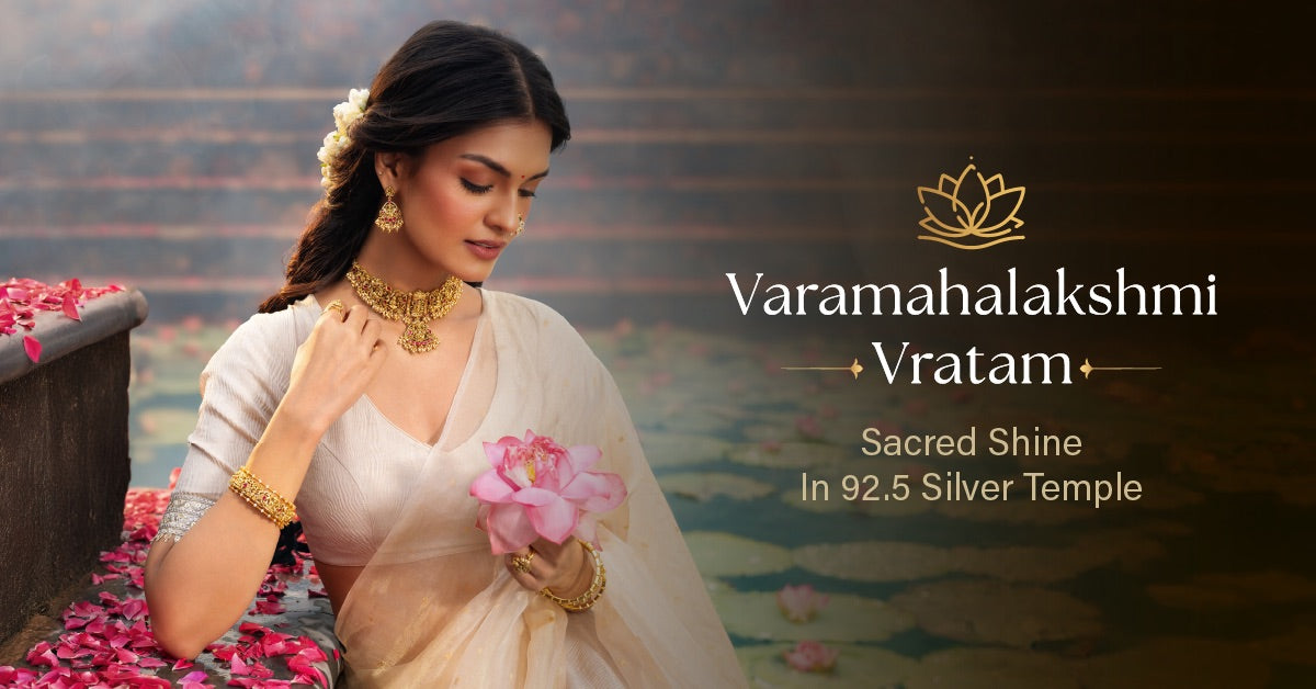 Varamahalakshmi Silver Temple Jewellery