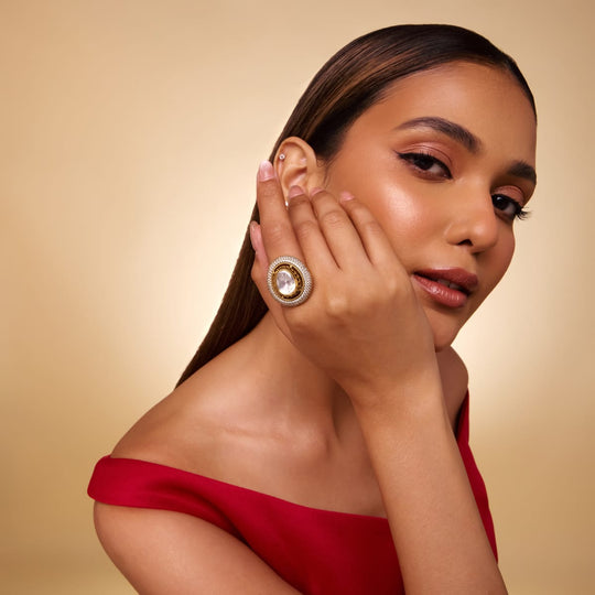 Kundan Finger Ring 202650