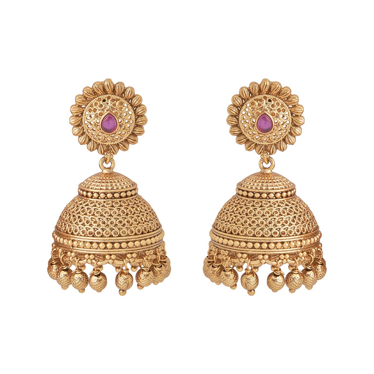 Flipkart.com - Buy Kushals Fashion Jewellery Temple Silver Jhumki Earring  Online at Best Prices in India