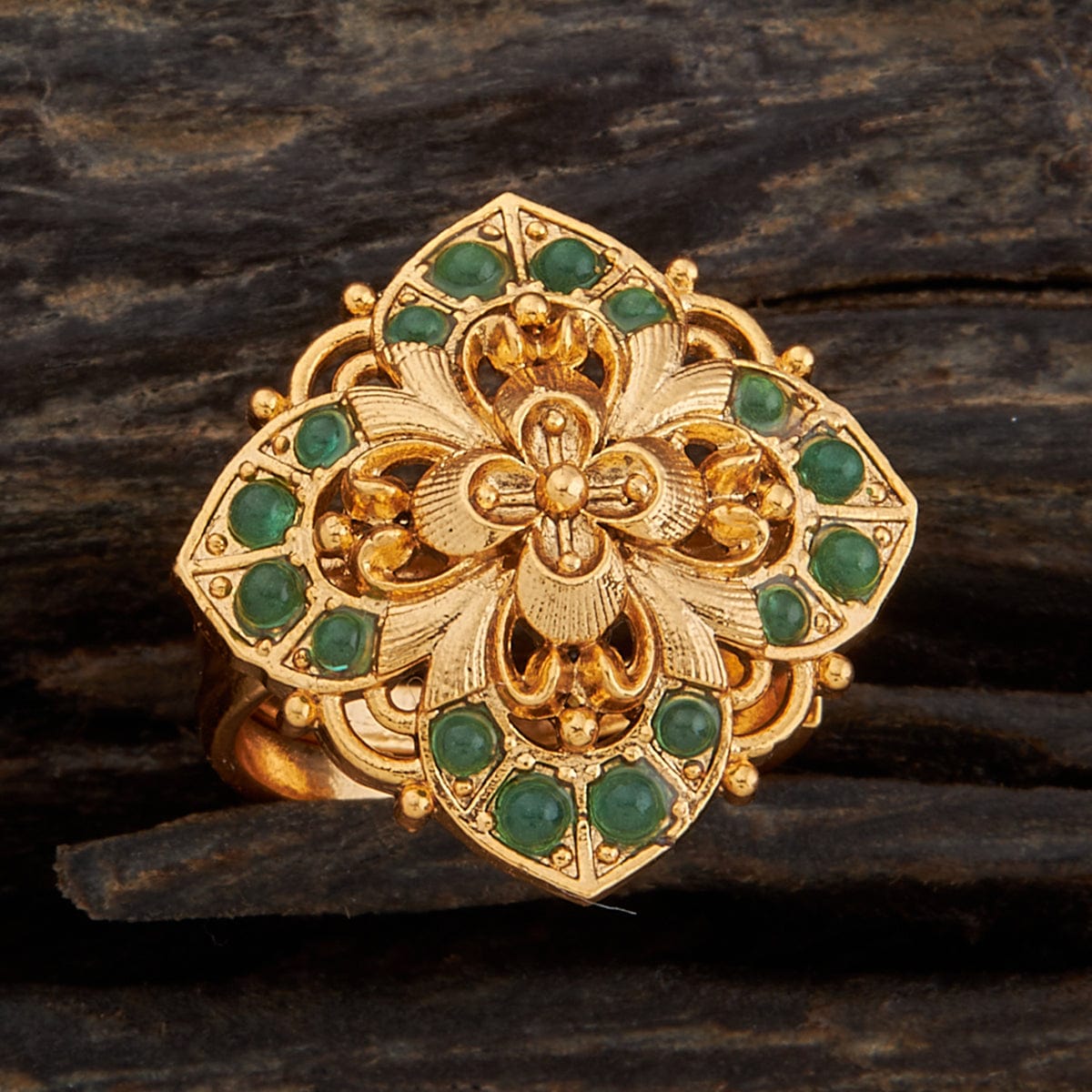 Buy Classic Peacock Antique Ring | Tarinika - Tarinika India