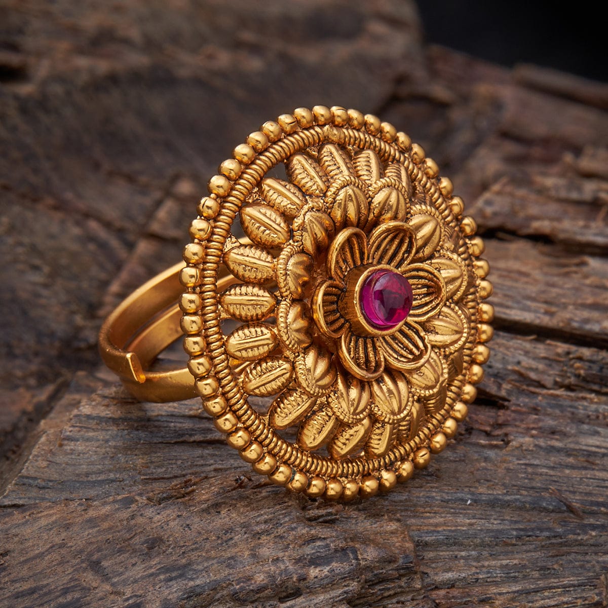 Buy Antique Moti Ring With Gold Plating 218979 | Kanhai Jewels