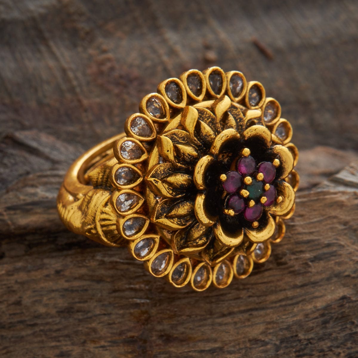 1 Gram Gold Forming Ganpati With Diamond Antique Design Ring For Men - Style  A891, सोने की अंगूठी - Soni Fashion, Rajkot | ID: 2849246115697