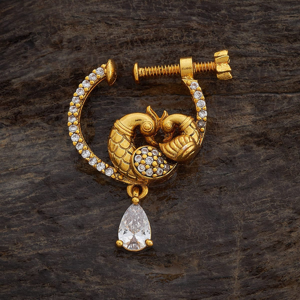 Buy Anuradha Art Jewellery Peacock Design Wonderful American Diamond  Studded Clip On Nose Ring at Amazon.in
