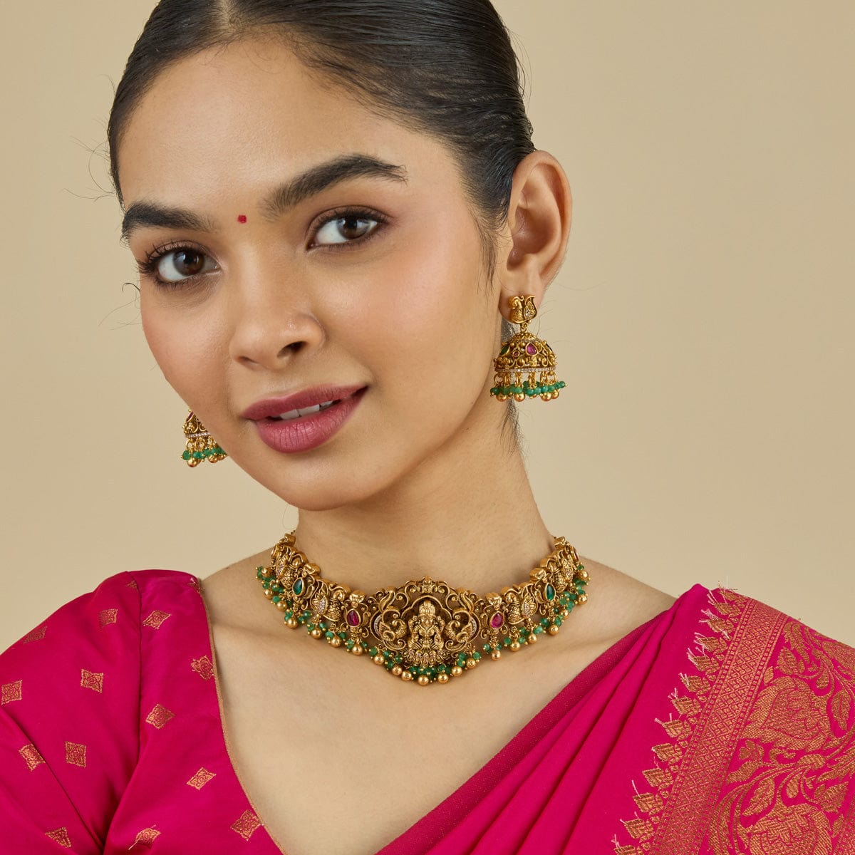 Antique Green and Ruby Necklace