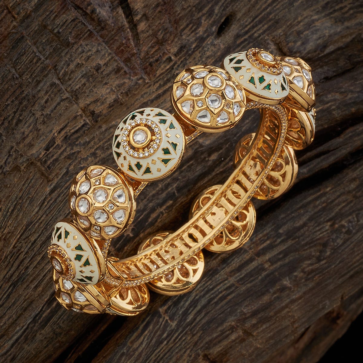 Openable Gold Polki Kundan Bracelet Bangle Polki Kundan Victorian Gold Kada  Indian Bridal Jewelry Kundan Pacheli pacheli Kundan Patla - Etsy