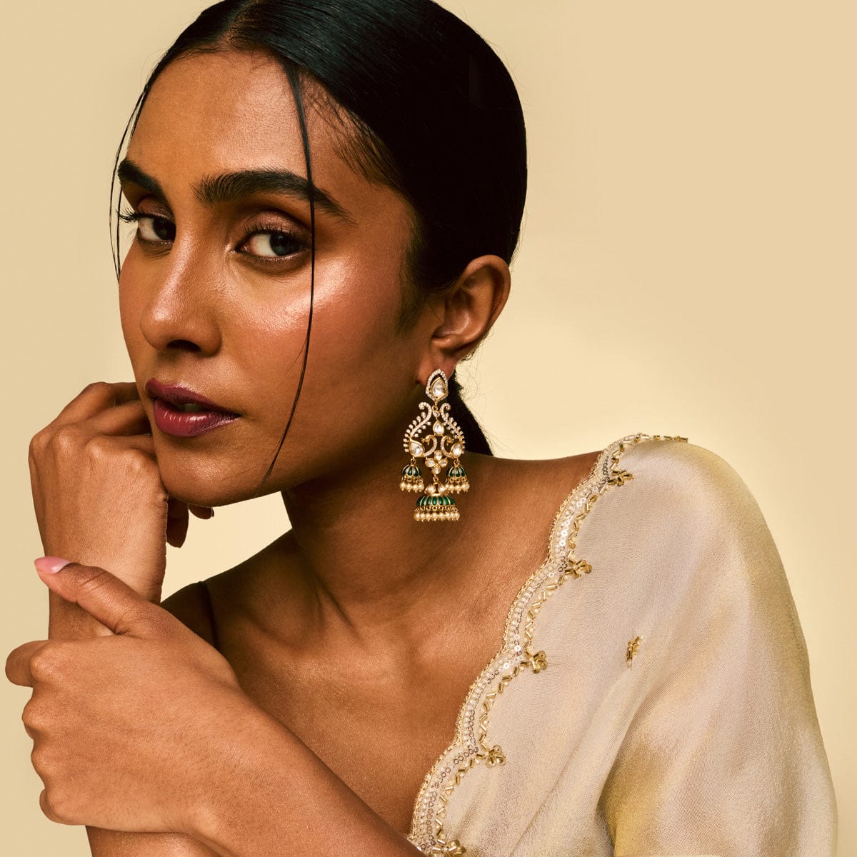 Kundan Earring Kundan Earring 195192