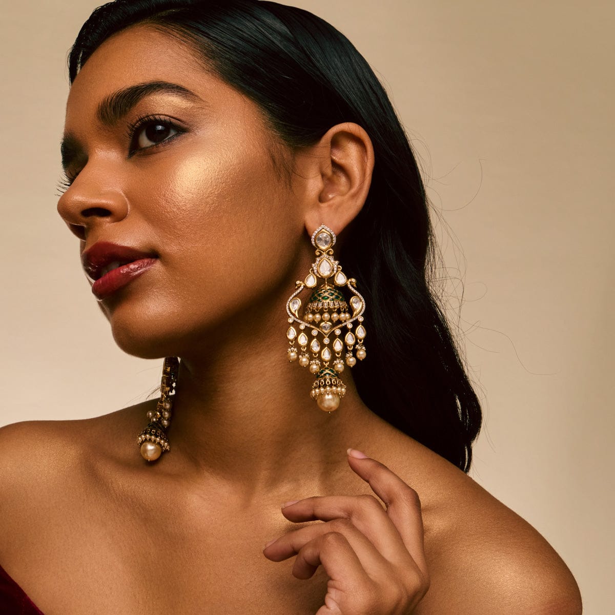 Kundan Earring Kundan Earring 195193
