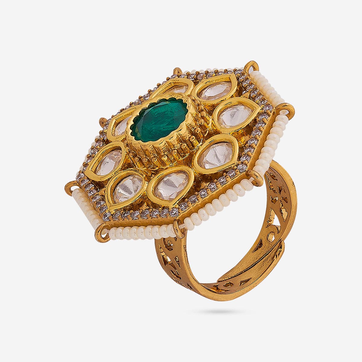 Kundan Finger Ring Kundan Finger Ring 190808