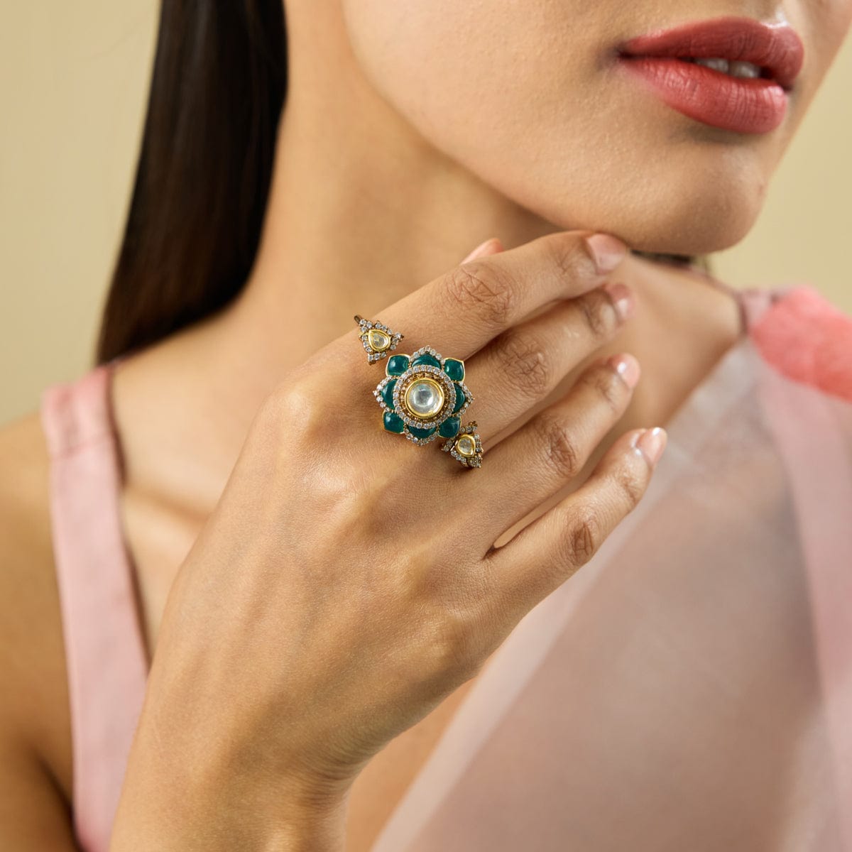 Kundan Finger Ring Kundan Finger Ring 179686