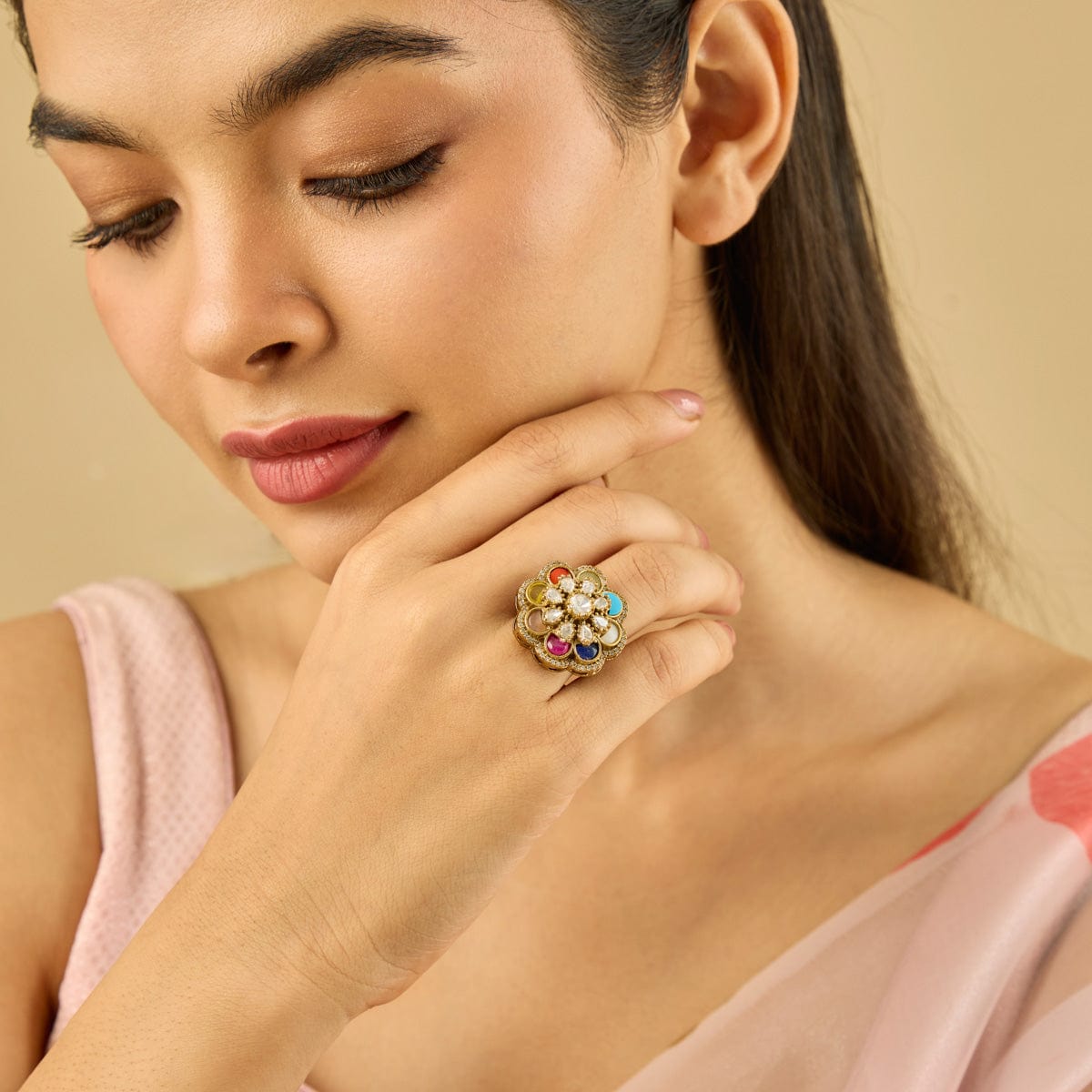Kundan Finger Ring Kundan Finger Ring 185789