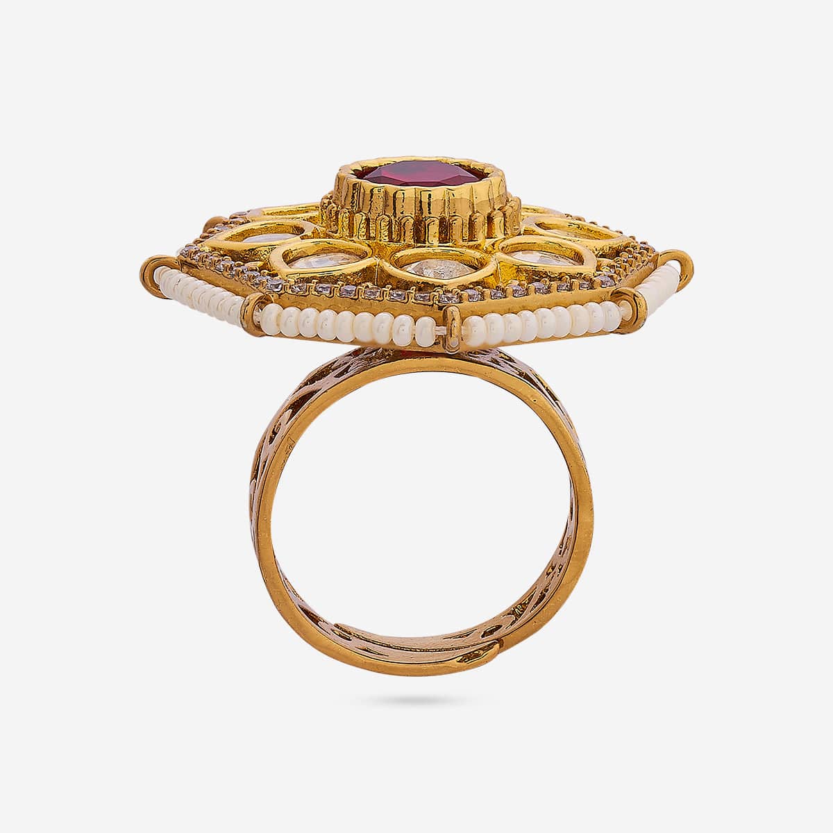 Kundan Finger Ring Kundan Finger Ring 190808