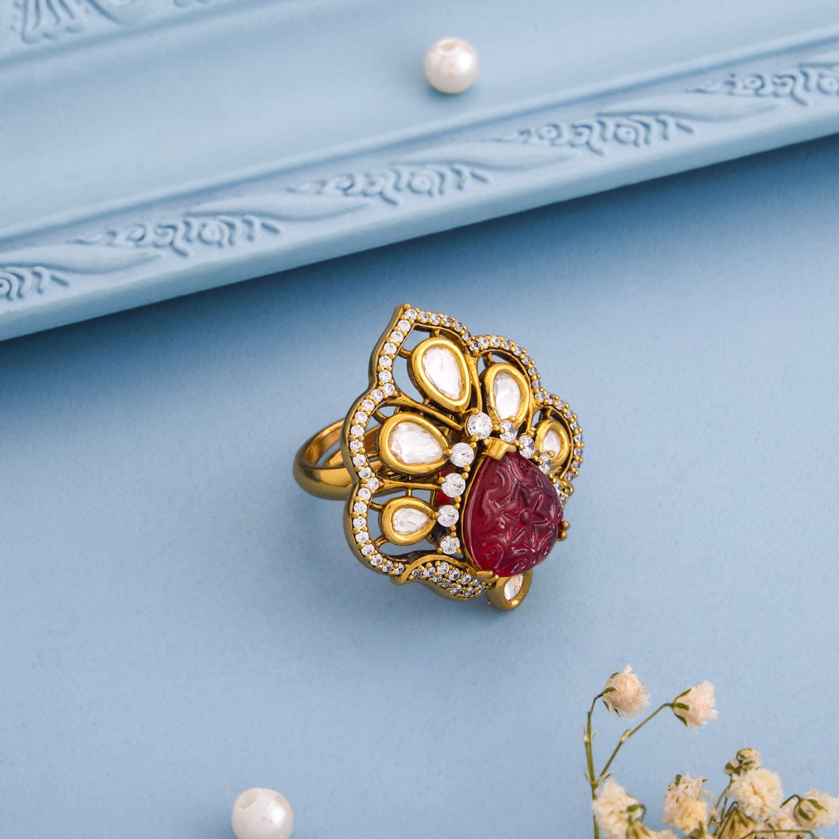 Kundan Finger Ring Kundan Finger Ring 193209