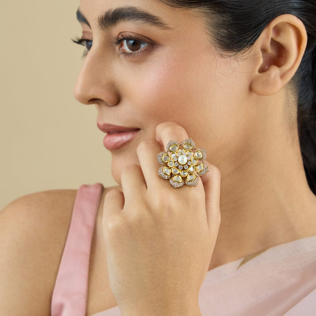 Kundan Finger Ring Kundan Finger Ring 181222