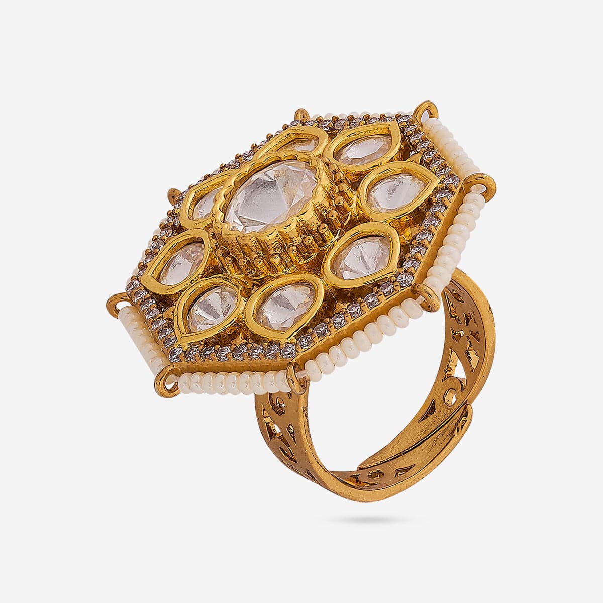 Kundan Finger Ring Kundan Finger Ring 190808