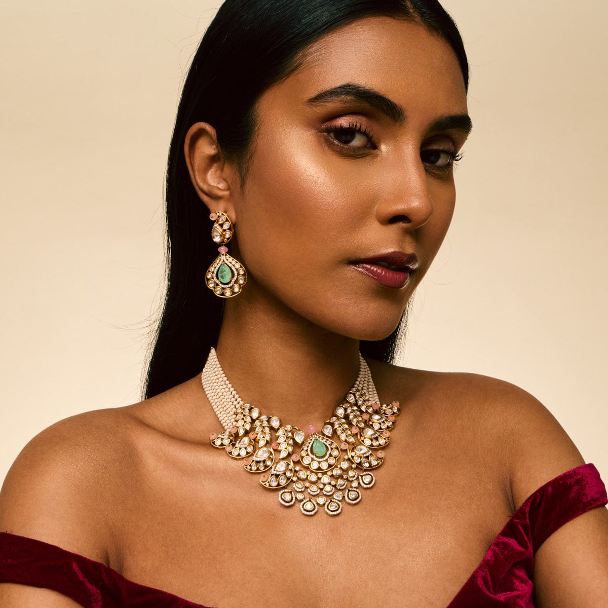 Kundan Necklace Kundan Necklace 164012