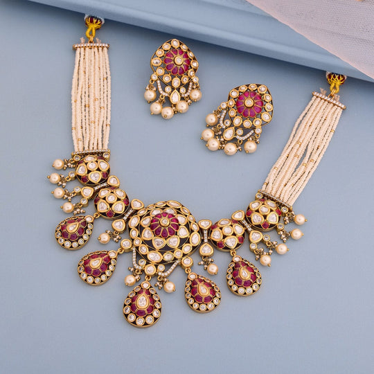Kundan Necklace Kundan Necklace 195206