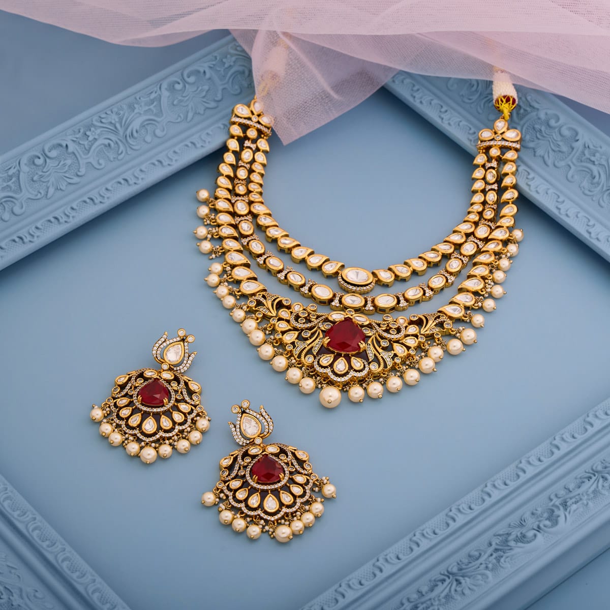 Kundan Necklace Kundan Necklace 195212