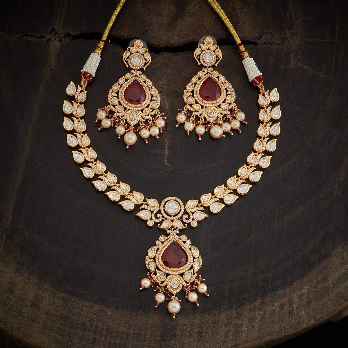 ruby kundan necklace