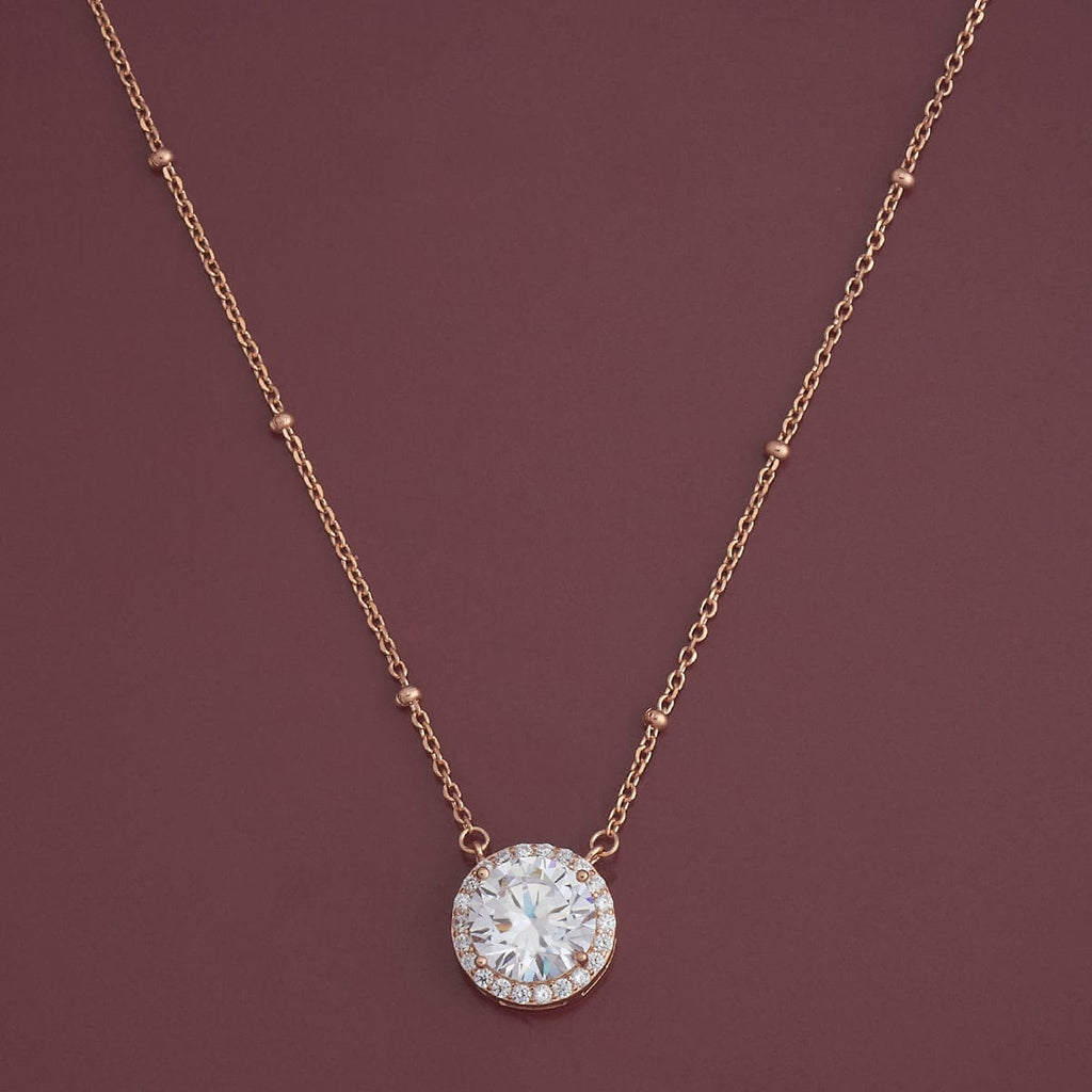 Silver Chain Pendant Earring Set 92.5 Silver Necklace 180970