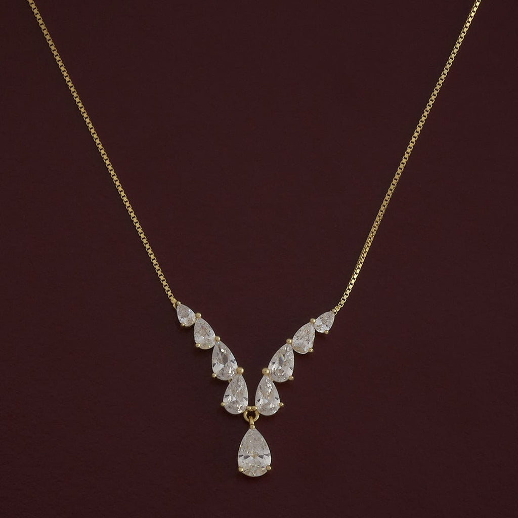 Silver Chain Pendant Earring Set 92.5 Silver Necklace 180973