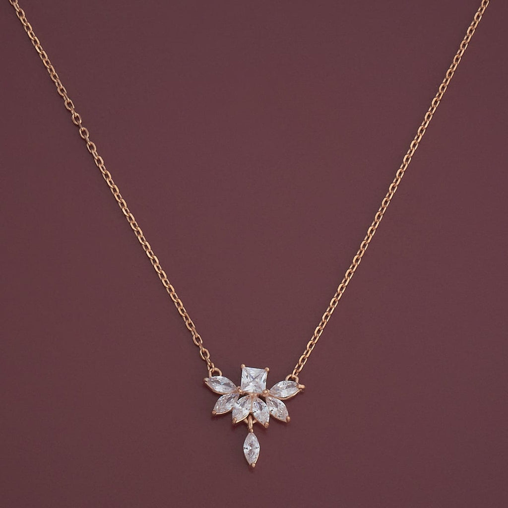 Silver Chain Pendant Earring Set 92.5 Silver Necklace 180974