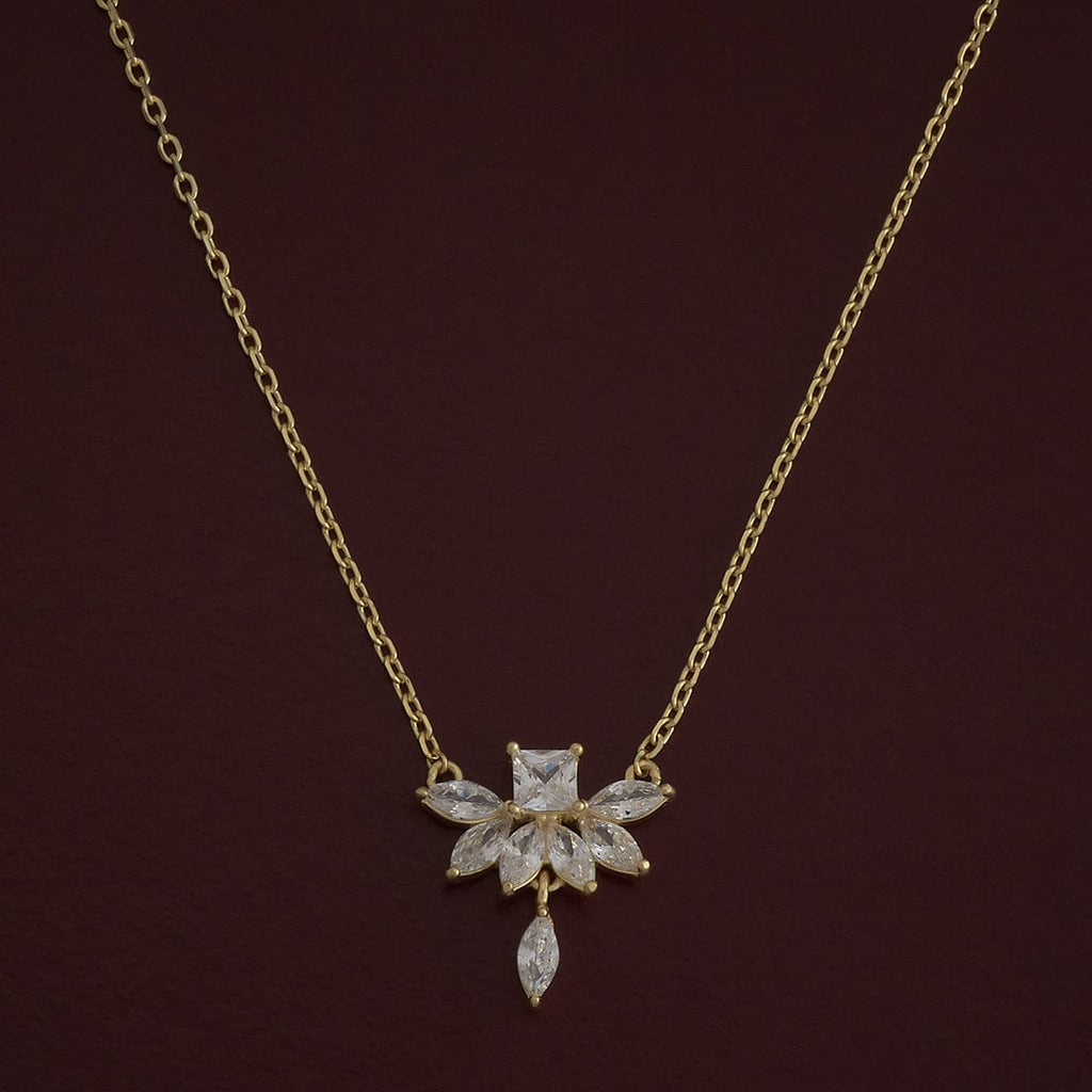 Silver Chain Pendant Earring Set 92.5 Silver Necklace 180974