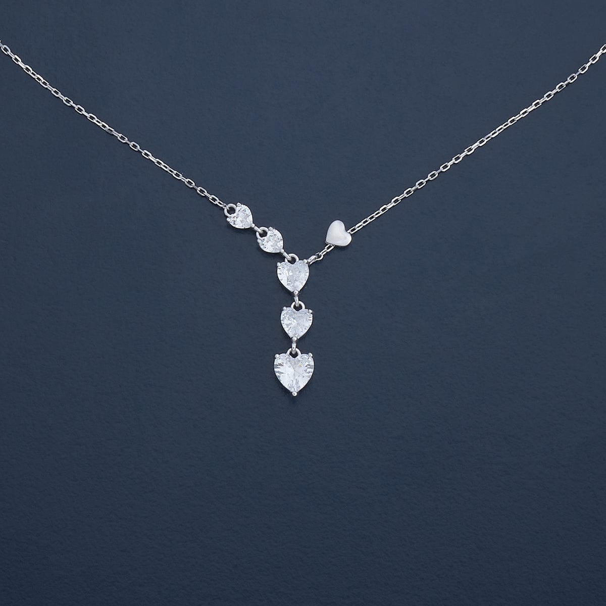 Silver Chain Pendant Earring Set 92.5 Silver Necklace 180975