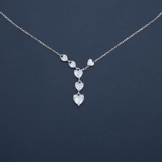 Silver Chain Pendant Earring Set 92.5 Silver Necklace 180975