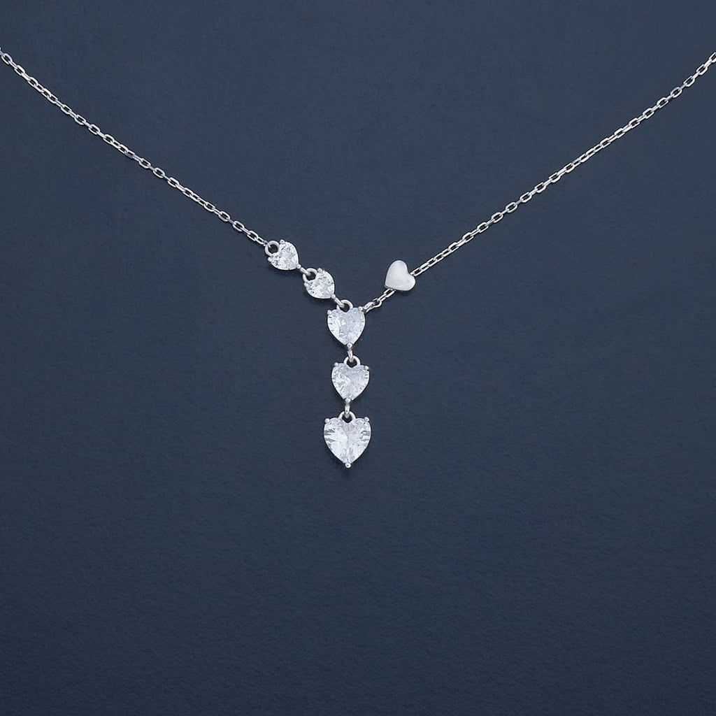 Silver Chain Pendant Earring Set 92.5 Silver Necklace 180975