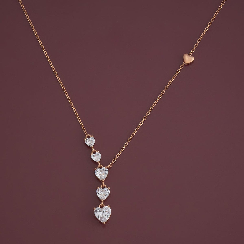 Silver Chain Pendant Earring Set 92.5 Silver Necklace 180976