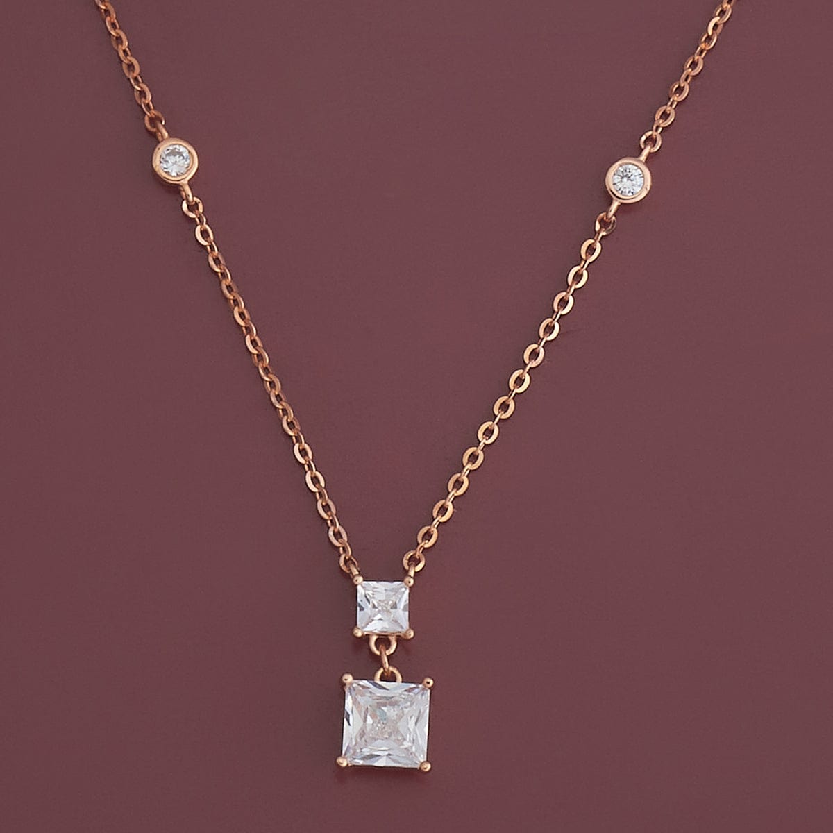 Silver Chain Pendant Earring Set 92.5 Silver Necklace 180983