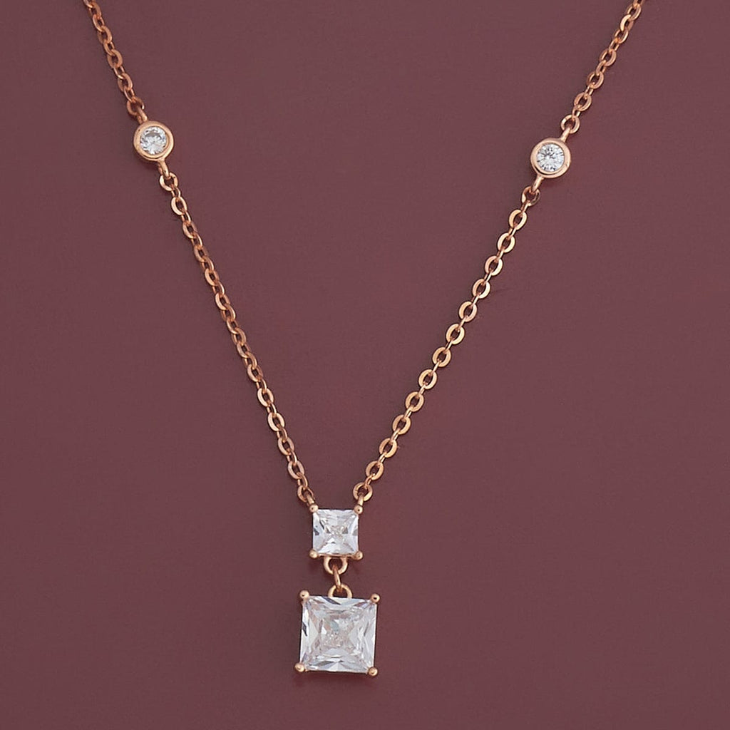 Silver Chain Pendant Earring Set 92.5 Silver Necklace 180983