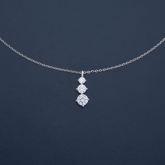 Silver Chain Pendant Earring Set 92.5 Silver Pendant with Chain and Earring Set 180978