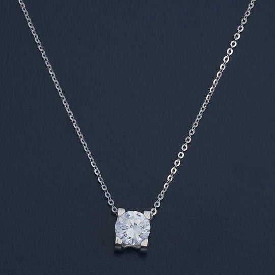 Silver Chain Pendant Earring Set 92.5 Silver Pendant with Chain and Earring Set 180981