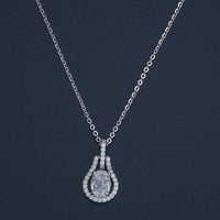 Silver Chain Pendant Earring Set 92.5 Silver Pendant with Chain and Earring Set 180986