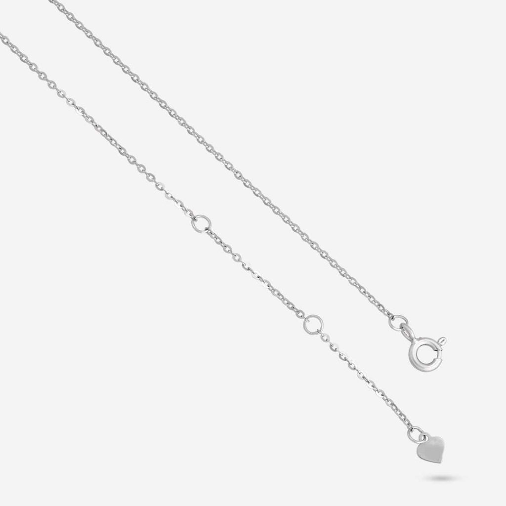 Silver Chain Pendant Earring Set 92.5 Silver Pendant With Chain and Earring Set 188231