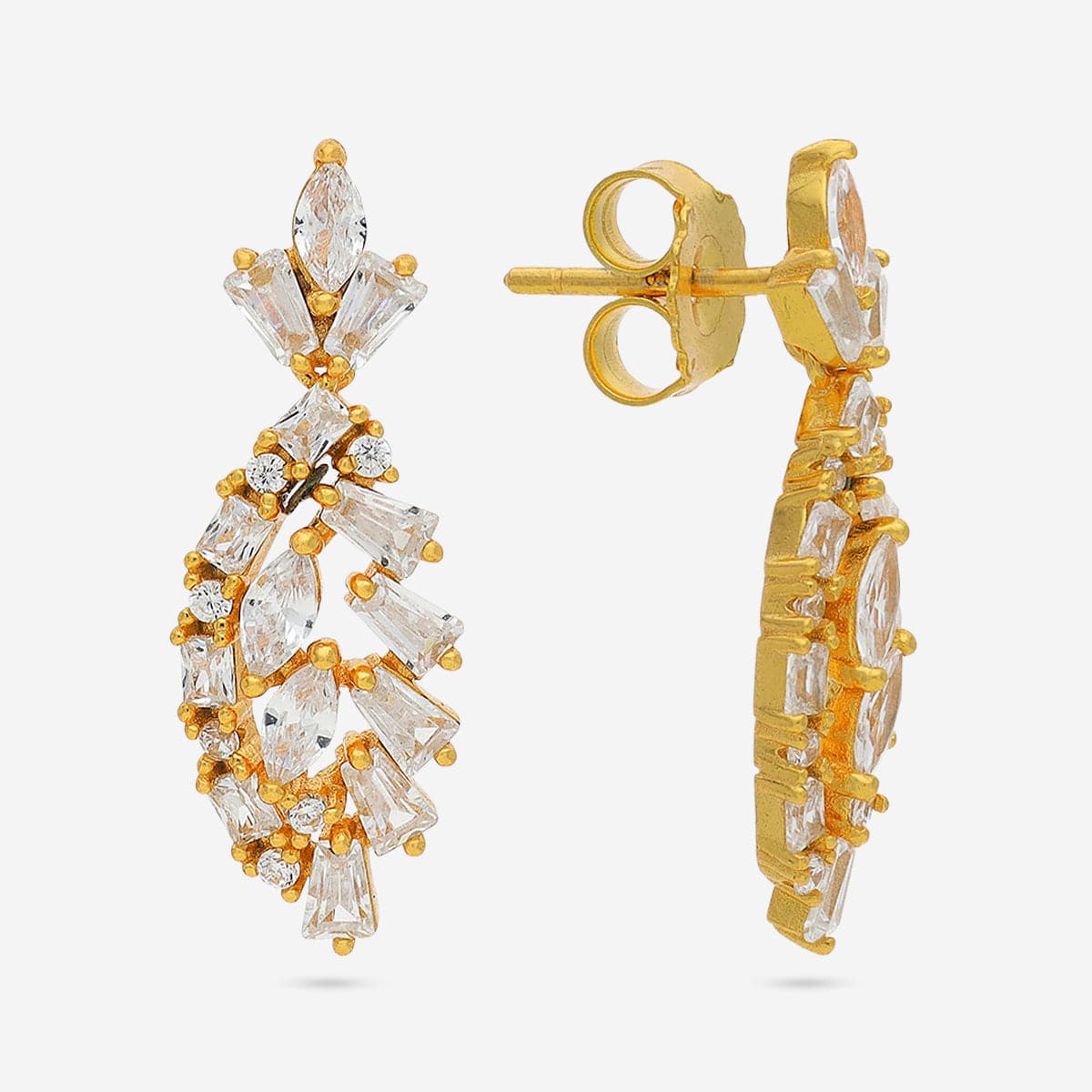 Silver Chain Pendant Earring Set 92.5 Silver Pendant With Chain and Earring Set 191354