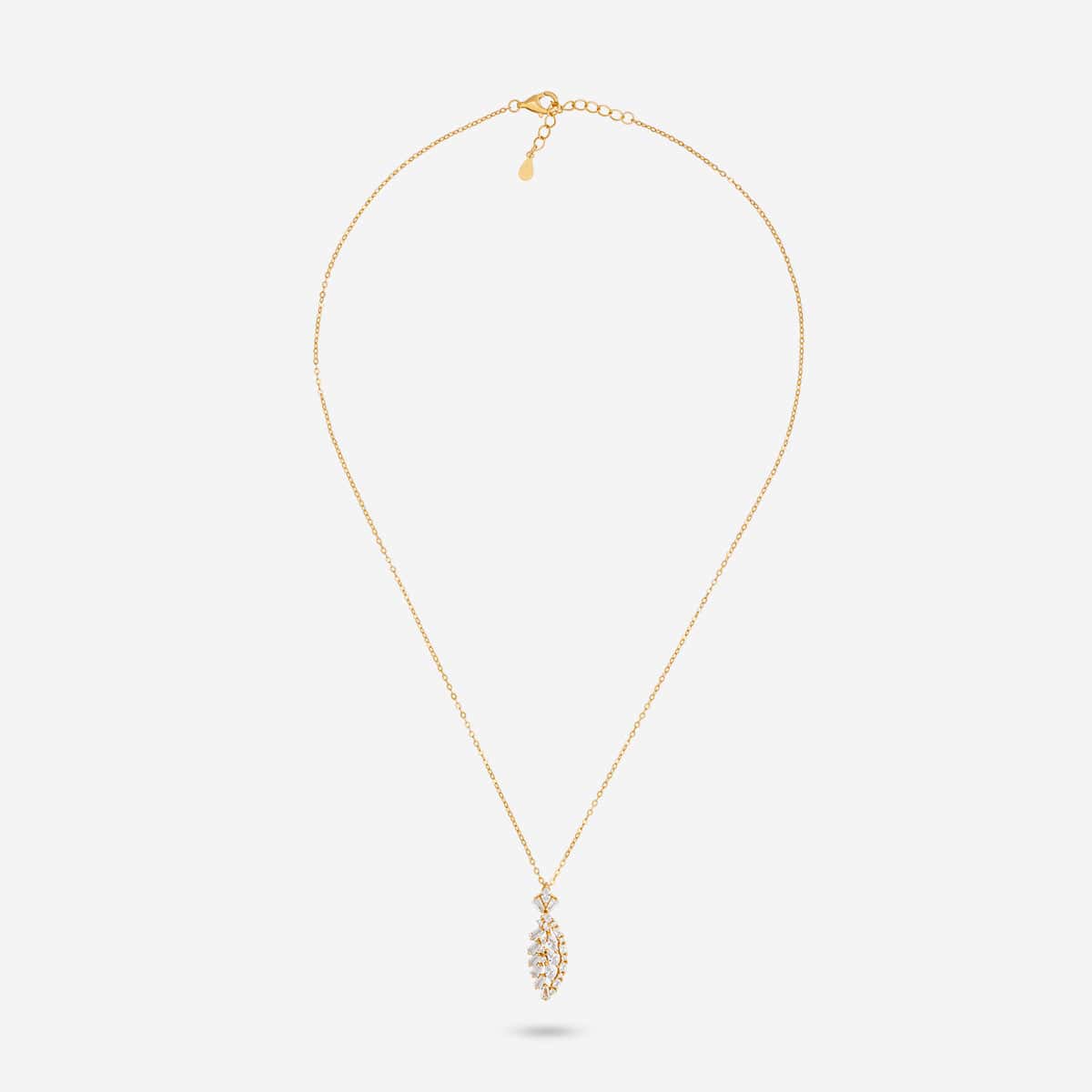 Silver Chain Pendant Earring Set 92.5 Silver Pendant With Chain and Earring Set 191354