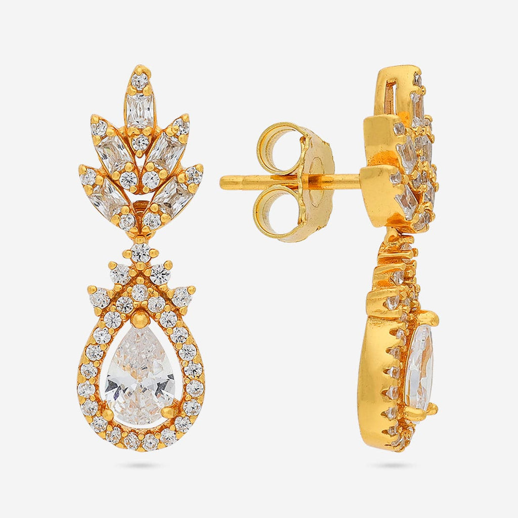 Silver Chain Pendant Earring Set 92.5 Silver Pendant With Chain and Earring Set 191360