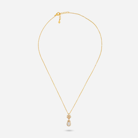 Silver Chain Pendant Earring Set 92.5 Silver Pendant With Chain and Earring Set 191360