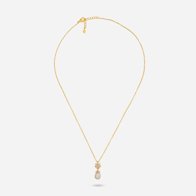 Silver Chain Pendant Earring Set 92.5 Silver Pendant With Chain and Earring Set 191360