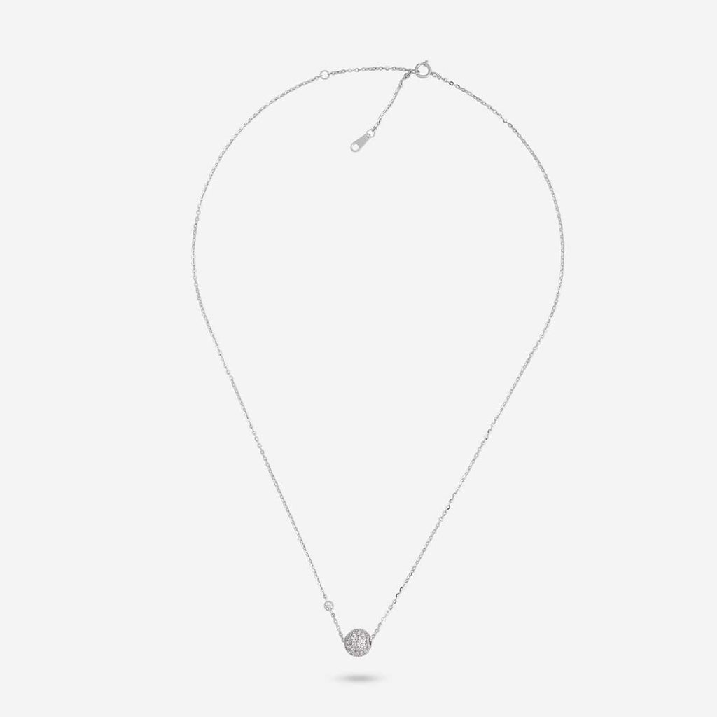 Silver Chain Pendant Earring Set 92.5 Silver Pendant With Chain and Earring Set 191387