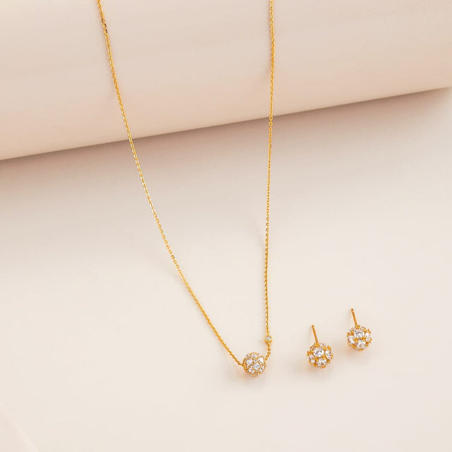 Silver Chain Pendant Earring Set 92.5 Silver Pendant With Chain and Earring Set 191387