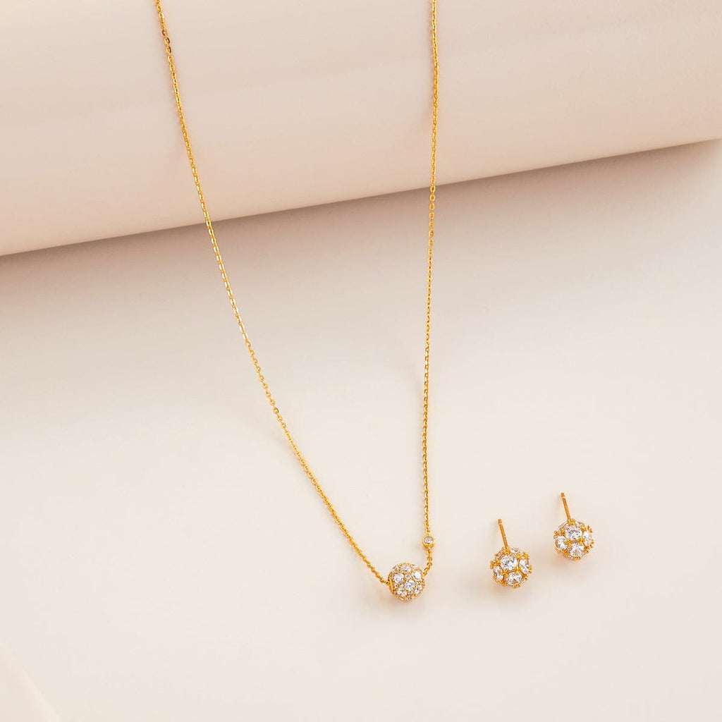 Silver Chain Pendant Earring Set 92.5 Silver Pendant With Chain and Earring Set 191387