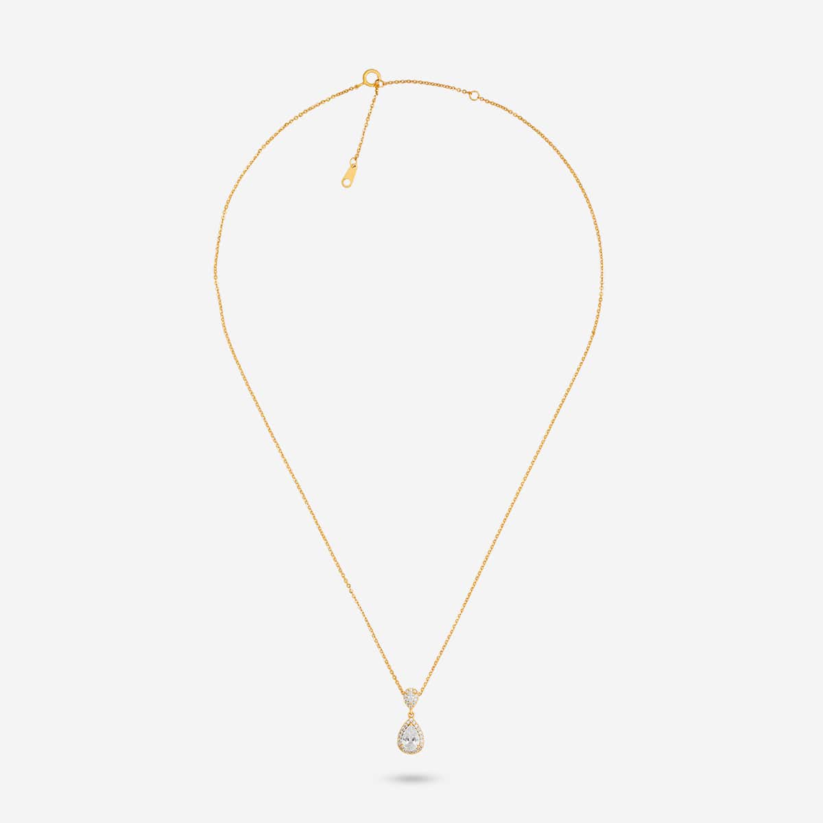 Silver Chain Pendant Earring Set 92.5 Silver Pendant With Chain and Earring Set 191388