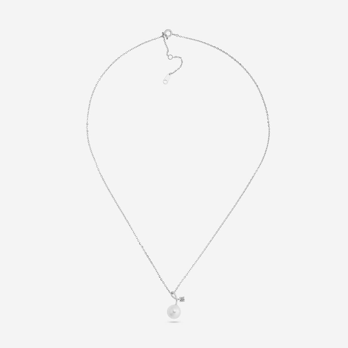 Silver Chain Pendant Earring Set 92.5 Silver Pendant with Chain and Earring Set 194614